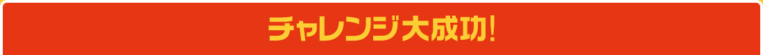 チャレンジ大成功!