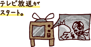 テレビ放送がスタート。