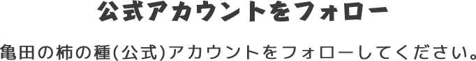 公式アカウントをフォロー